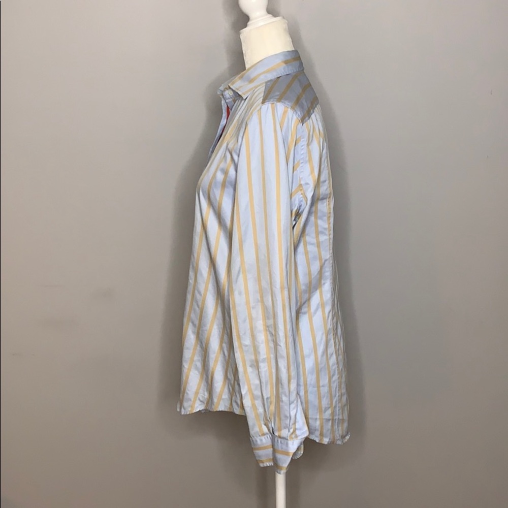 Faonnable Collared Blue/Cream Collared Work Shirt - image 4